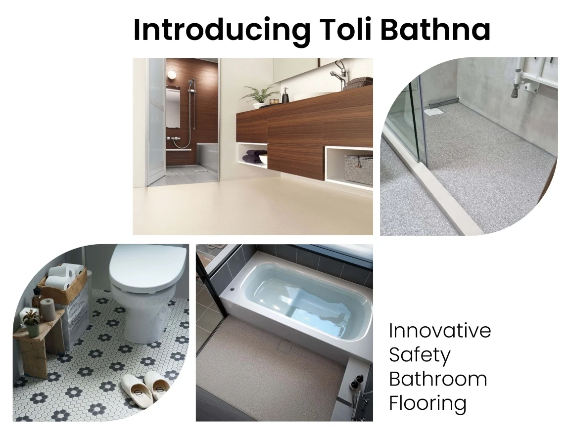 Bathroom flooring that uses natural material